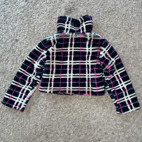 Betsy Johnson kids faux fur black/tan/pink coat/ cat purse lot - Picture 7 of 14